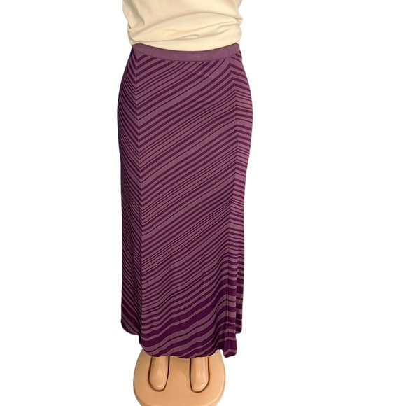 Haute Hippie Purple Chevron Maxi Boho Skirt - Picture 3 of 11